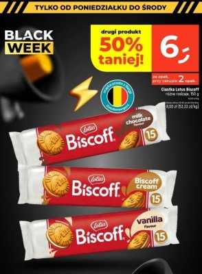 Ciastka Lotus Biscoff milk chocolate, 150 g promocja w Dealz