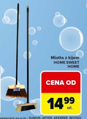 Miotła z kijem Home Sweet Home promocja w Carrefour Market