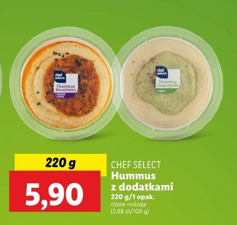 Hummus & guacamole Chef select promocja