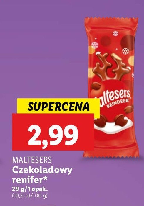 Czekoladowy renifer miętowy Maltesers promocja