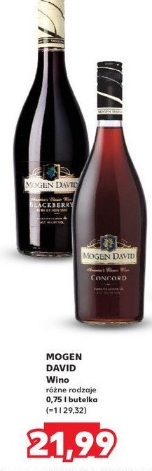 Wino MOGEN DAVID BLACKBERRY promocja w Kaufland