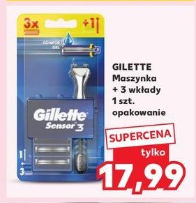 Maszynka do golenia + 3 wkłady Gillette sensor 3 promocja w Kaufland