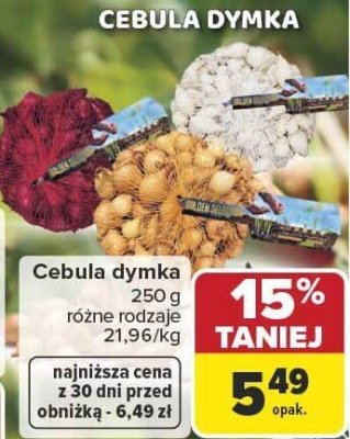 Cebula dymka 250 g różne rodzaje promocja w Carrefour