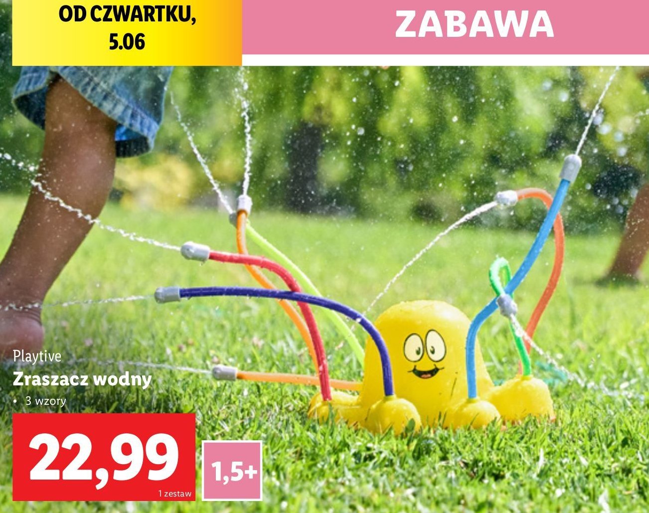 Zraszacz ogrodowy dla dzieci ośmiornica Playtive promocja w Lidl