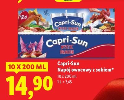 Napój owocowy z sokiem 10-pak promocja w Lidl