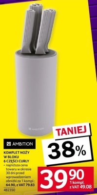 Komplet noży AMBITION KOMPLET NOŻY W BLOKU 6 CZĘŚCI CURLY promocja w Selgros