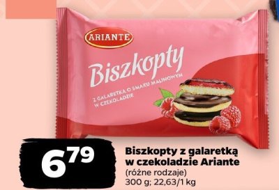 Biszkopty z galaretką w czekoladzie Ariante różne rodzaje promocja w Netto