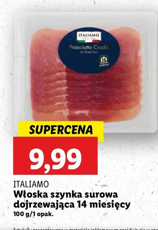 Szynka surowa prosciutto Italiamo promocja