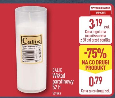 Wkład parafinowy 52 h promocja w Aldi