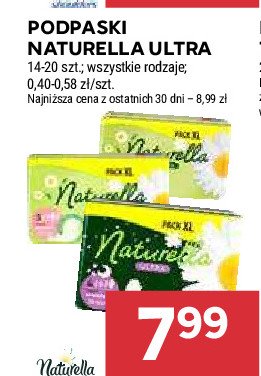 Podpaski night Naturella classic promocja