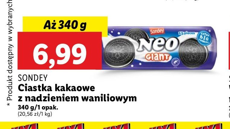 Ciastka z nadzieniem waniliowym promocja w Lidl