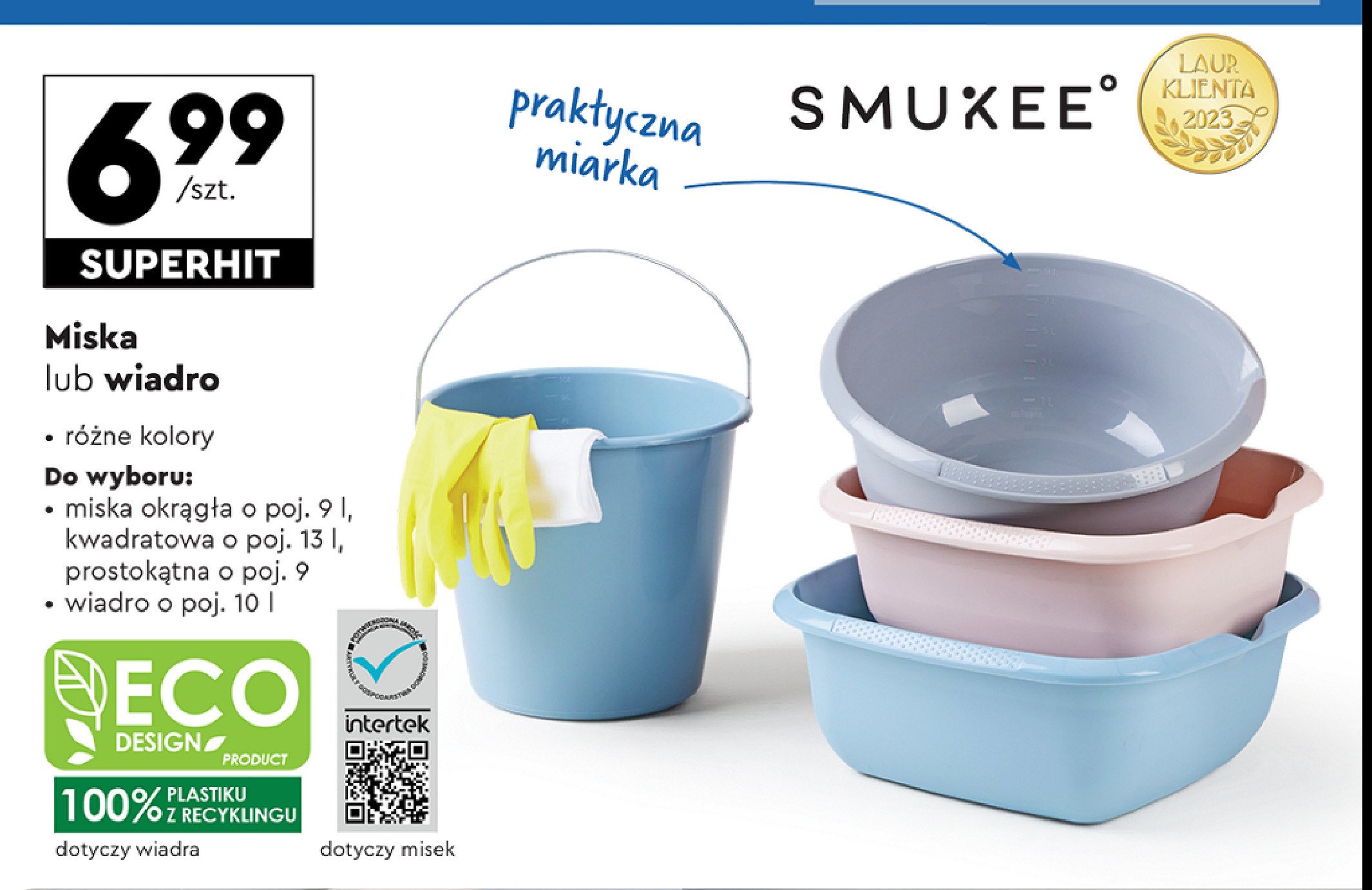 Wiadro 10 l Smukee home promocja