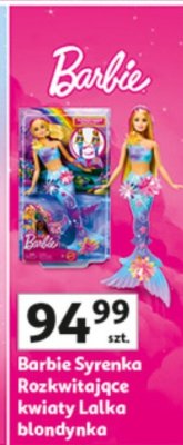 Lalka Barbie Syrenka Rozkwitające Kwisty Lalka blondynka promocja w Auchan
