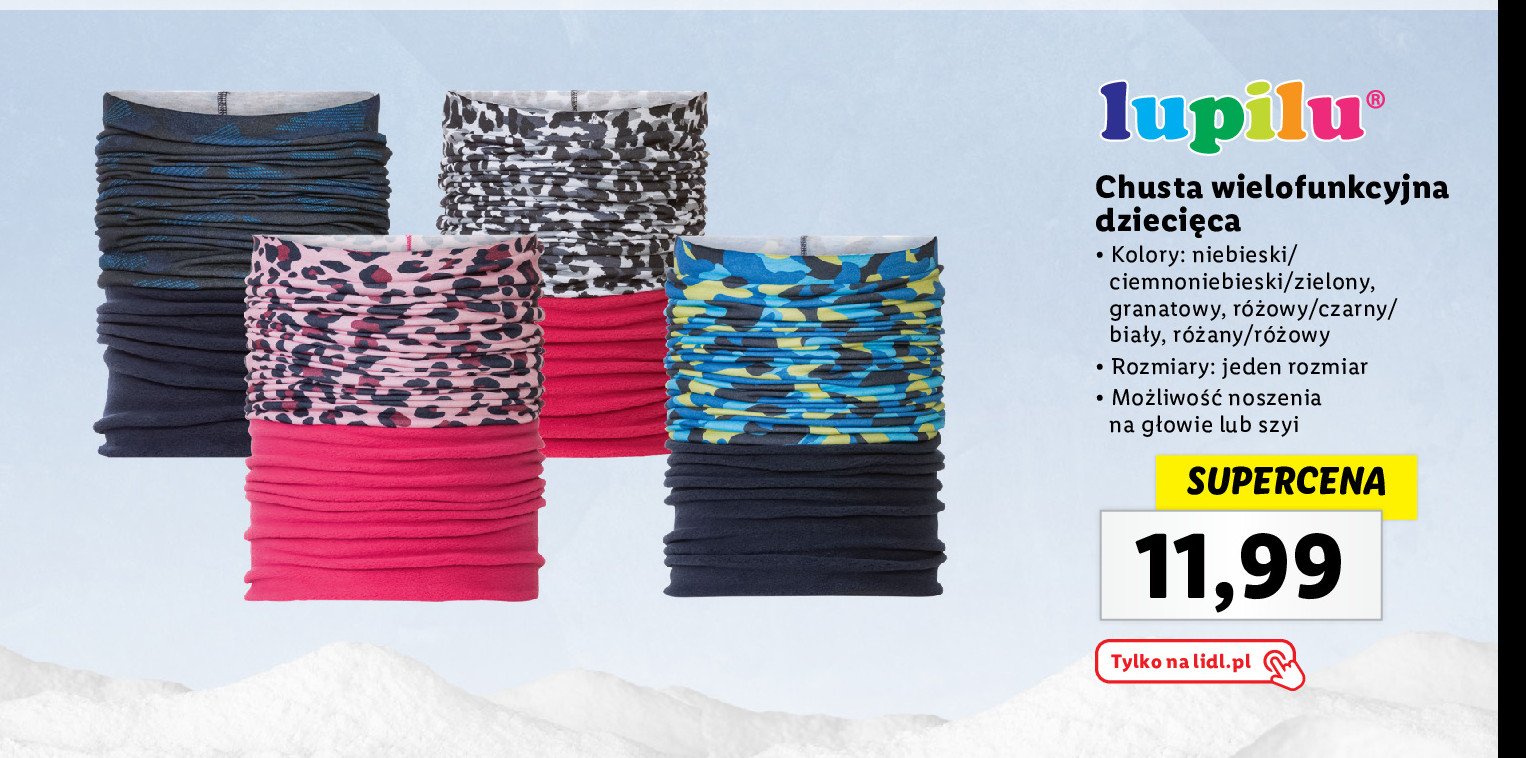 Chusta dziecięca niebieska Lupilu promocja