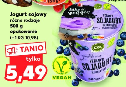 Jogurt sojowy czarna porzeczka K-take it veggie promocja