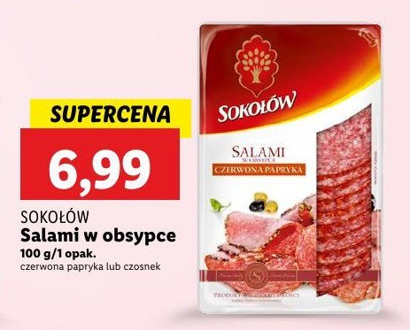 Salami w obsypce z czerwonego pieprzu Sokołów promocja