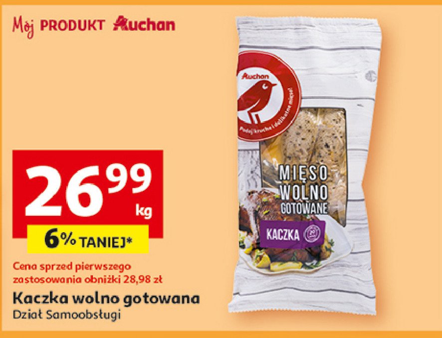 Kaczka wolno gotowana Auchan różnorodne (logo czerwone) promocja