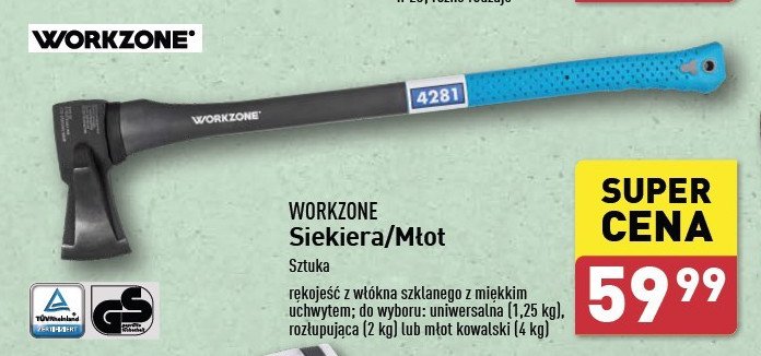 Siekiera uniwersalna WORKZONE promocja