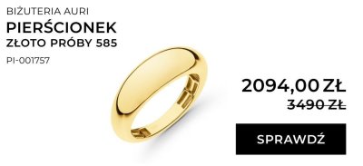 Pierścionek złoto próby 585 promocja w Briju