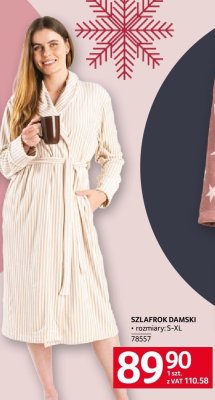 Szlafrok damski w paski promocja w Selgros