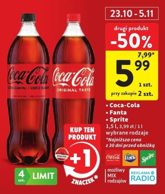 Napój gazowany Sprite promocja w Intermarche