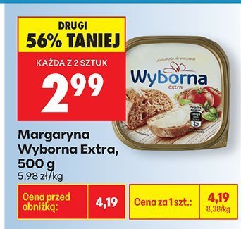 Margaryna Extra 500 g promocja w Biedronka
