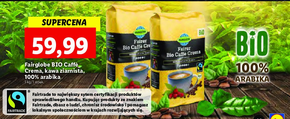 Kawa Fairglobe bio caffe green promocja