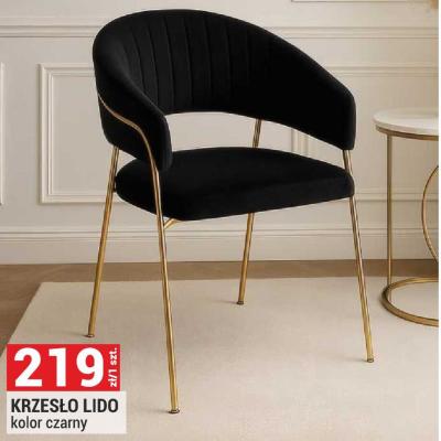 Krzesło LIDO kolor czarny promocja w Merkury Market