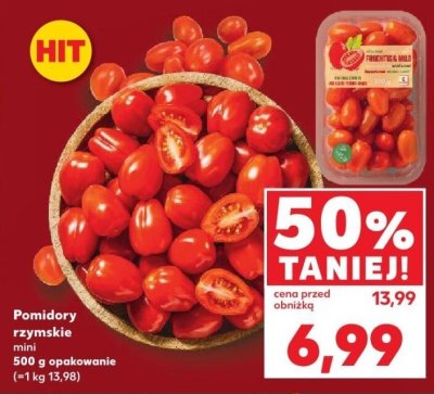 Pomidory rzymskie mini 500 g opakowanie promocja w Kaufland