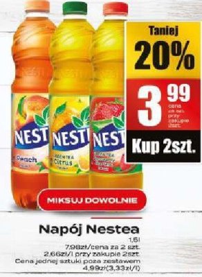 Napój Nestea różne smaki promocja w Supeco