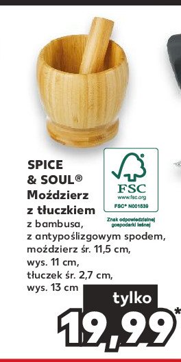 Moździerz z tłuczkiem bambusowy Spice&soul promocja