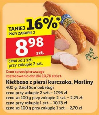 Kiełbasa z piersi kurczaka Dział Samoobsługi promocja