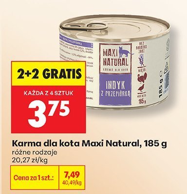 Karma dla kota Maxi Natural, 185 g promocja w Biedronka