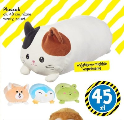 Pluszak ok. 48 cm, różne wzory promocja w Tedi