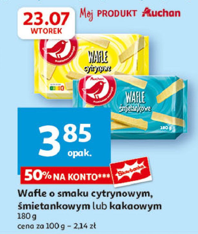 Wafle cytrynowe Auchan promocja