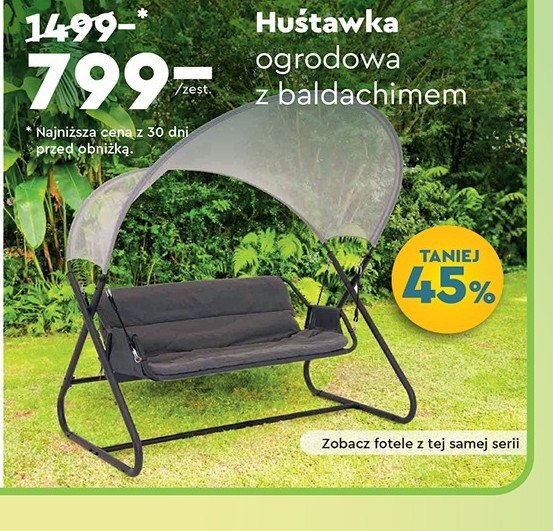 Huśtawka ogrodowa promocja