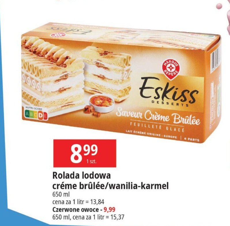 Rolada lodowa z czerwonymi owocami tyrolia Wiodąca marka eskiss promocja