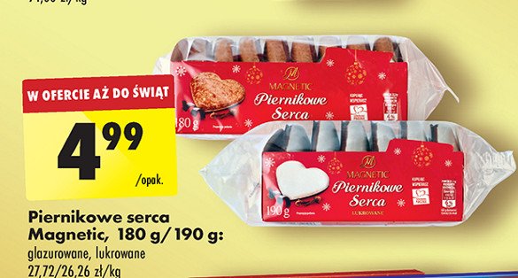 Piernikowe serca glazurowane Magnetic promocja