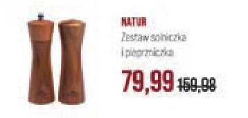 Zestaw solniczka i pieprzniczka NATUR promocja w Stokrotka