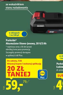 Akumulator litowo-jonowy 20 V/2 Ah promocja w Lidl