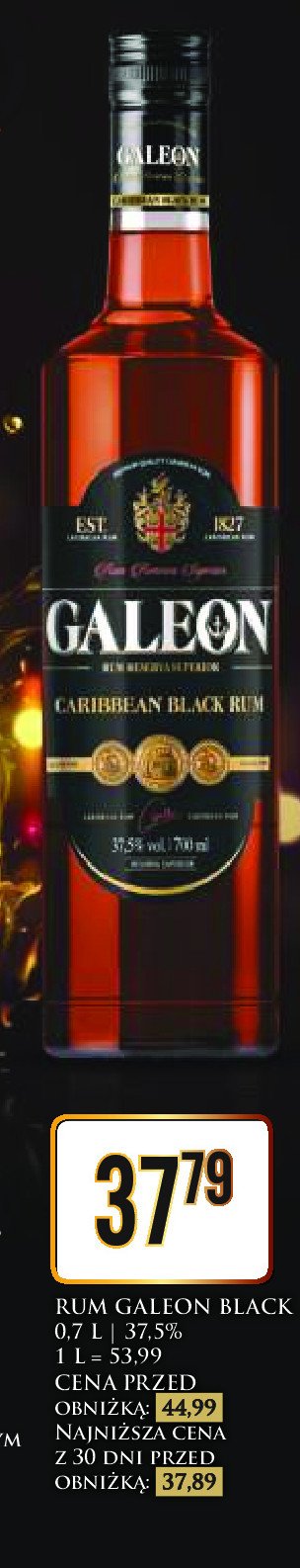 Rum Galeon black promocja