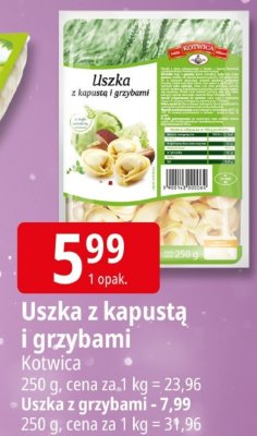 Uszka z kapustą i grzybami Kołwica promocja w Leclerc
