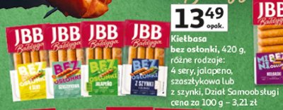 Kiełbasa bez osłonki 4 sery Jbb bałdyga promocja