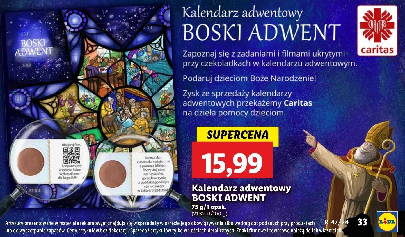 Kalendarz adwentowy boski adwent promocja