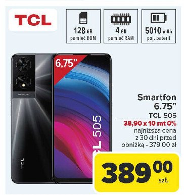 Smartfon 505 Tcl promocja w Carrefour