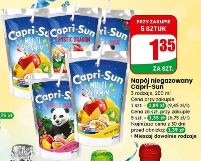 Napój niegazowany Capri-Sun Multi Vitamin promocja w Dino
