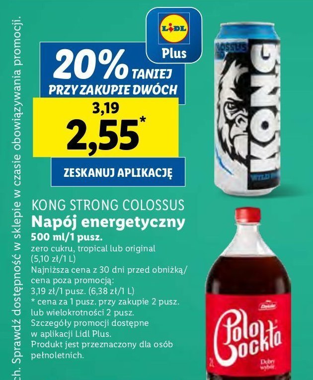 Napój tropical Kong strong collosus promocja