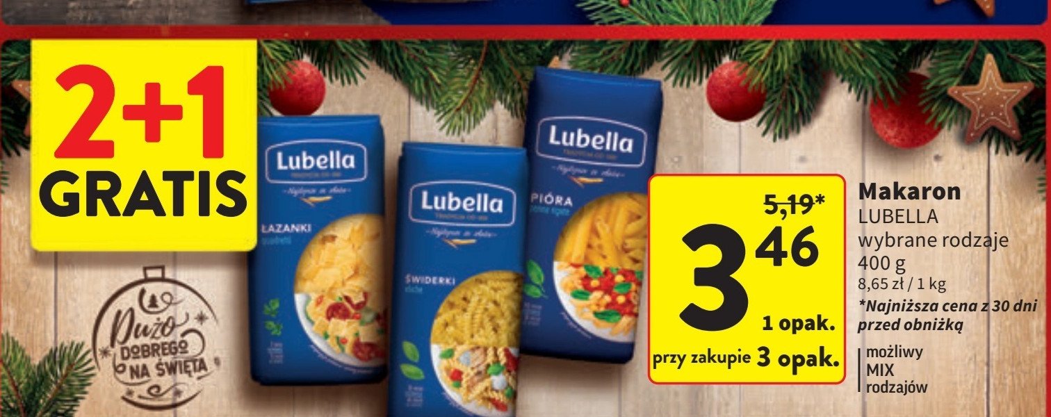 Makaron świderki Lubella makaron promocja w Intermarche