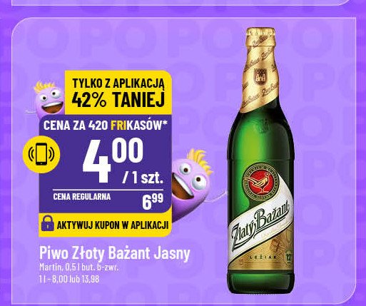 Piwo Zlaty bazant leziak promocja w POLOmarket