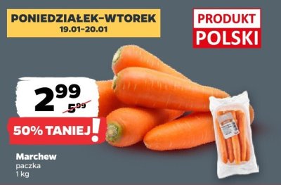 Marchew paczka 1 kg promocja w Netto